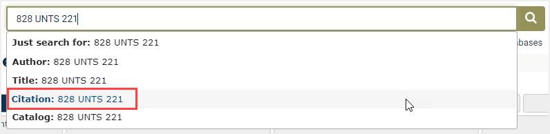 One-box search for a World Treaty citation
