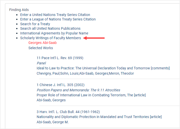 image of list of scholarly articles