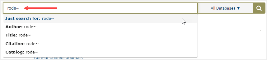 Fuzzy search example in the law journal library