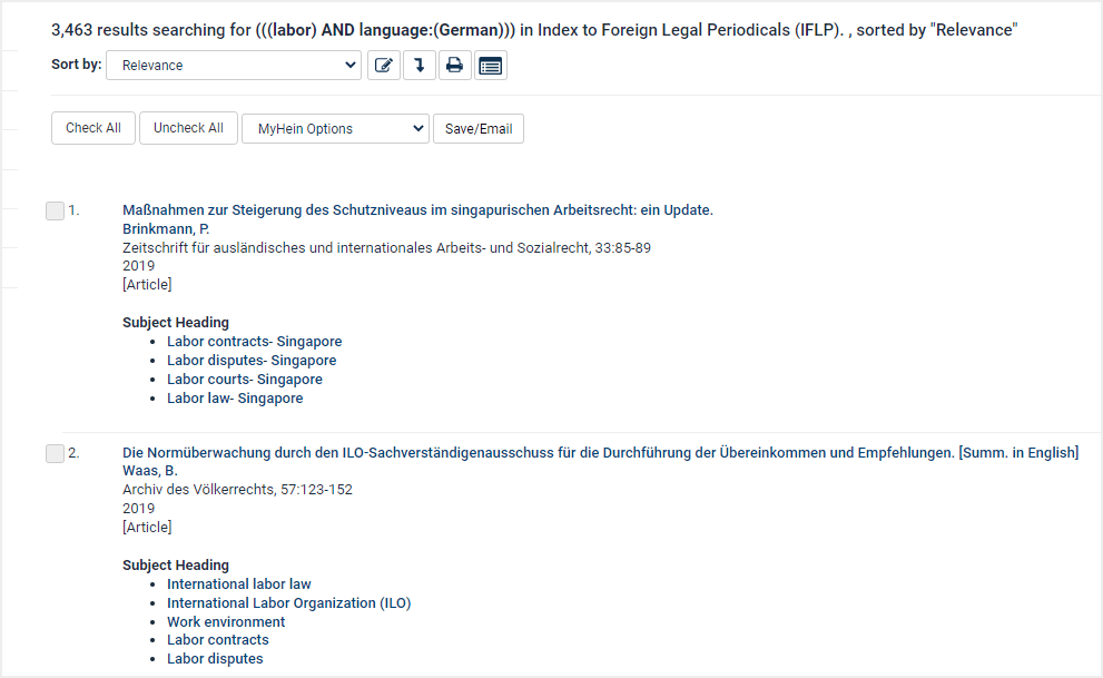 image of search results in IFLP