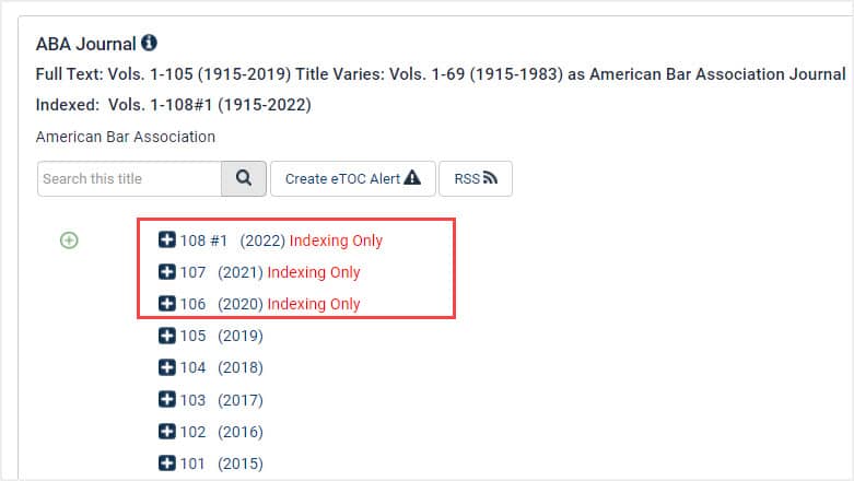 image of embargoed content in HeinOnline